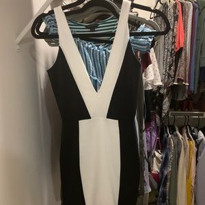 Black and white nasty gal body con